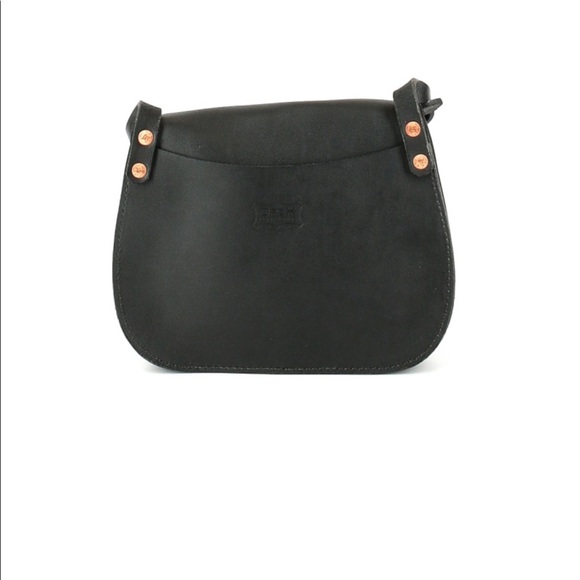 Orox Leather Co. Merces Saddle - Black Full grain leather saddle crossbody bag - Picture 2 of 6